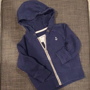 Carters anchor navy hooded sweatshirt
